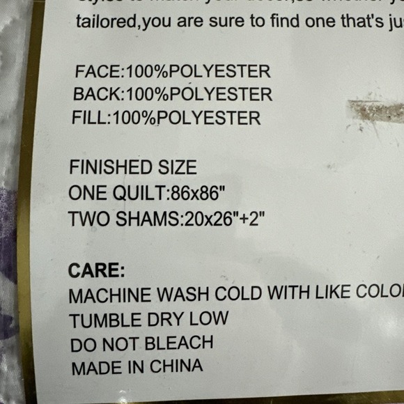 New Naples Collection Vintage Queen Sz Quilted Bedspread 2 Pillow Shams - Picture 4 of 8